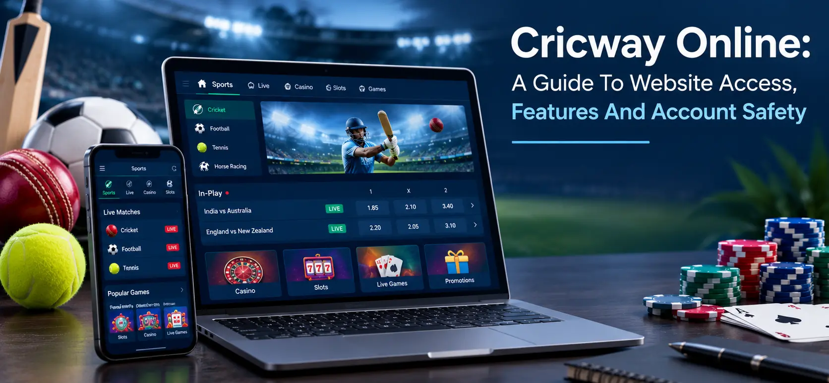 Cricway Online website access and sports betting features
